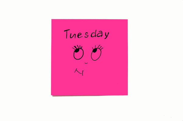 Notes stickers to remind the days of the week. Funny notes with 