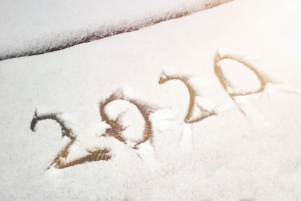 O texto pode ser escrito na neve, ano novo, branco, frio, dia . — Fotografia de Stock