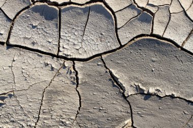 kuraklık yapar ilginç şeyler zemin / doku kırık toprak yakın çekim