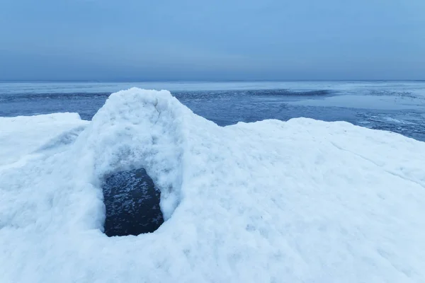 Öken Morgonen Molnigt Mulen Morgon Tidig Vinterlandskap — Stockfoto
