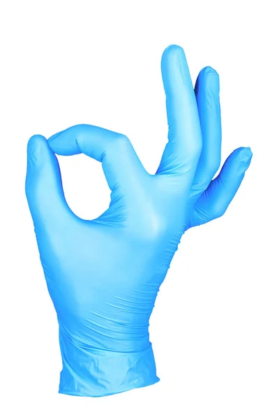 photo hand insulated glove okay sign / hand in the position of the sign okay