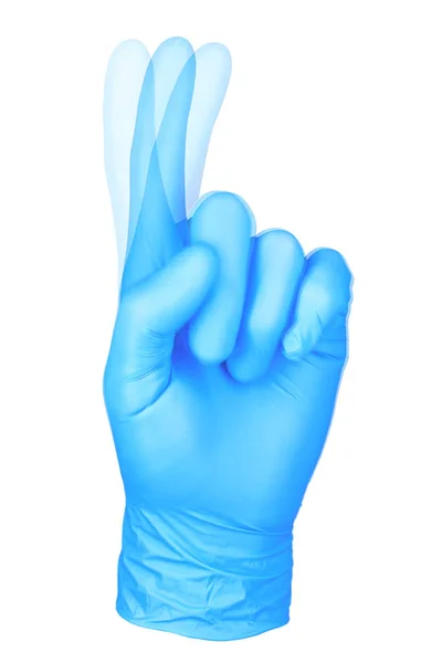 Photo Hand Isolated Glove Pointing Gesture Hand Direction Pointing Position — Stock Photo, Image