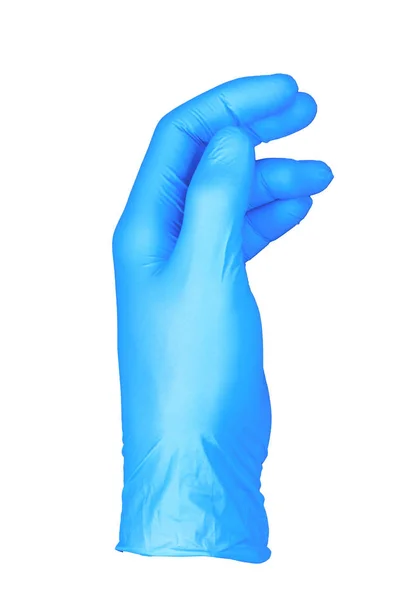 Foto Hand Isolerad Handske Som Som Innehar Hand Simulering Position — Stockfoto