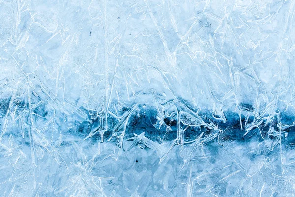 Textur Eis Winter Muster Hintergrund Foto Phantasie Muster Auf Eis — Stockfoto