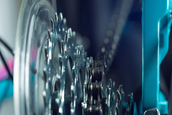 Gears Bicycle Macro Background Photo Sport — Stock Photo, Image