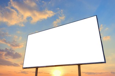 Billboard günbatımı arka plan üzerinde / güzel gökyüzü günbatımı Zamanı