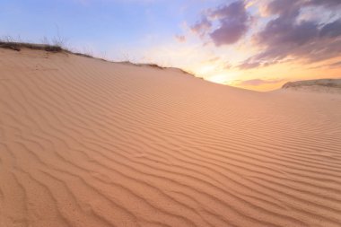 günbatımı kum tepeleri üzerinde / parlak renkler erken Bahar