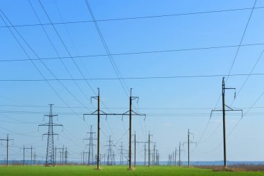 güç hattı yaz manzara 