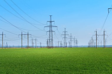 güç hattı yaz manzara