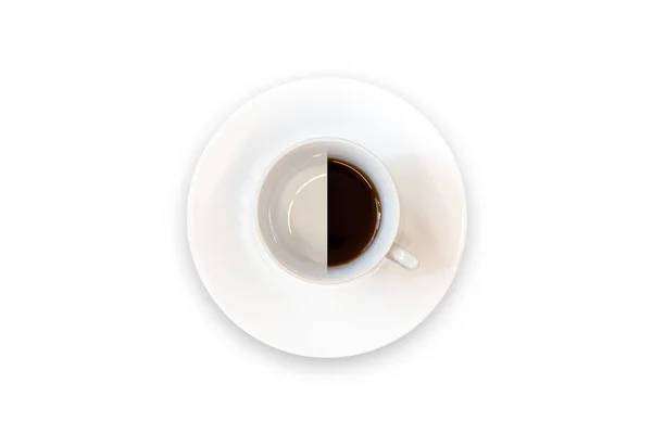 Kaffeetasse von oben — Stockfoto