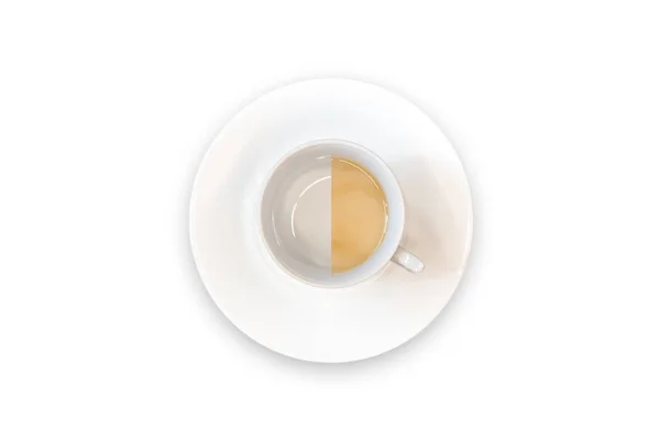 Üst görünüm latte Kupası — Stok fotoğraf