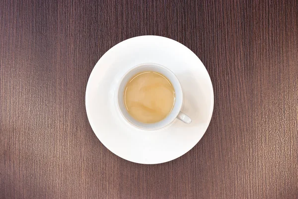 Latte Cup von oben — Stockfoto