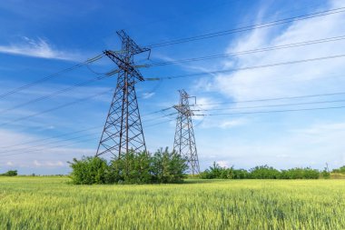 güç hattı yaz manzara 
