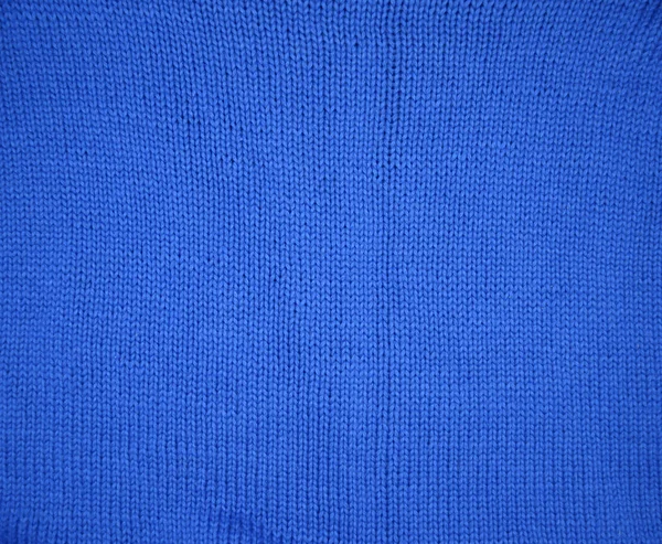 Azul Tricotado Fundo Padrão — Fotografia de Stock