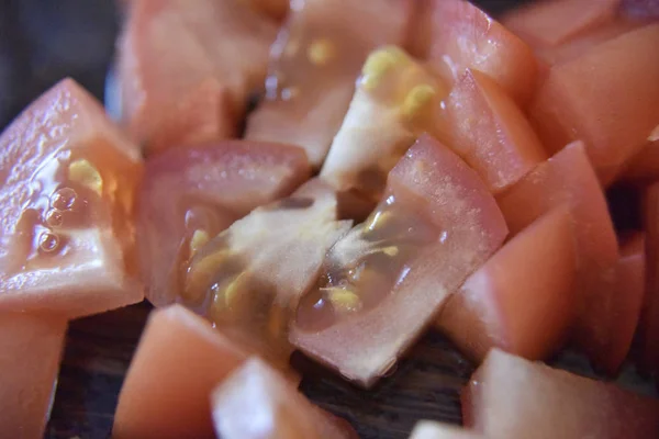 토마토의 붉은 조각 — 스톡 사진