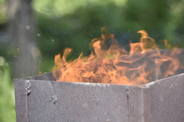 demir kutusunda alev