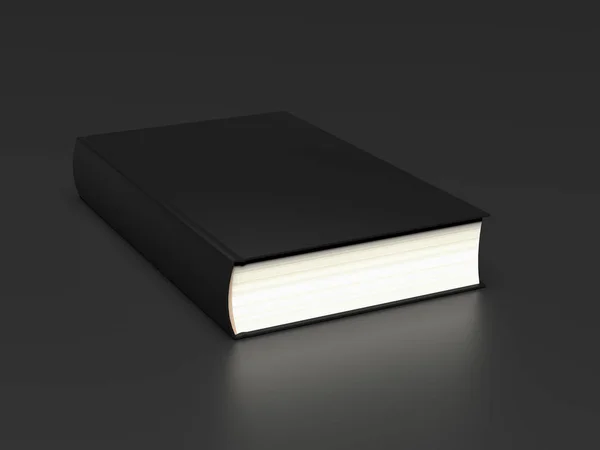 Libro nero 3d prestito — Foto Stock