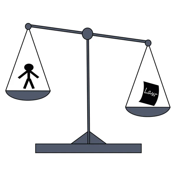 Justice symbol illustration — Stock Vector