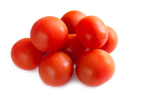 Ramo Tomates Cherry Sobre Fondo Blanco Aislar Ramo Tomates Con —  Fotos de Stock