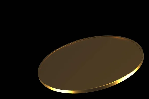Siyah zemin üzerinde yakın plan altın sikke 3D render