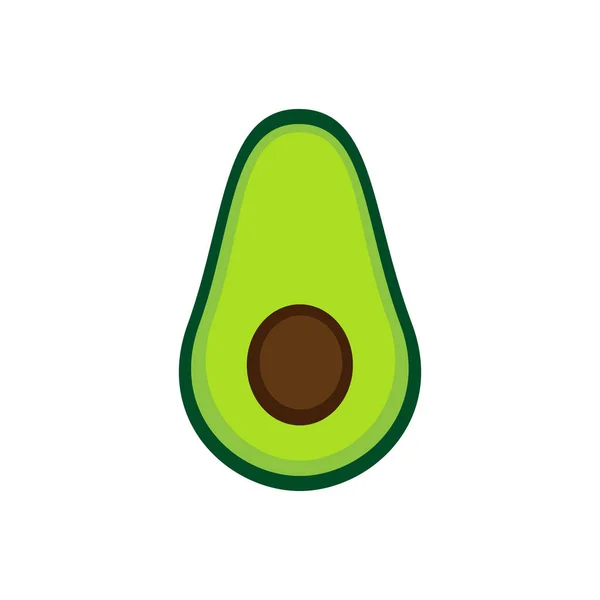 Frische Gesunde Avocado Vektorgrafik Reife Halb Geschnittene Avocadofrucht — Stockvektor