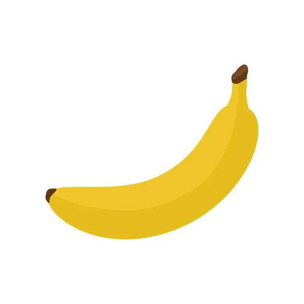 Bananenvektorillustration Gelbes Bananenfruchtgrafik Symbol Oder Druck Isoliert Auf Weißem Hintergrund — Stockvektor