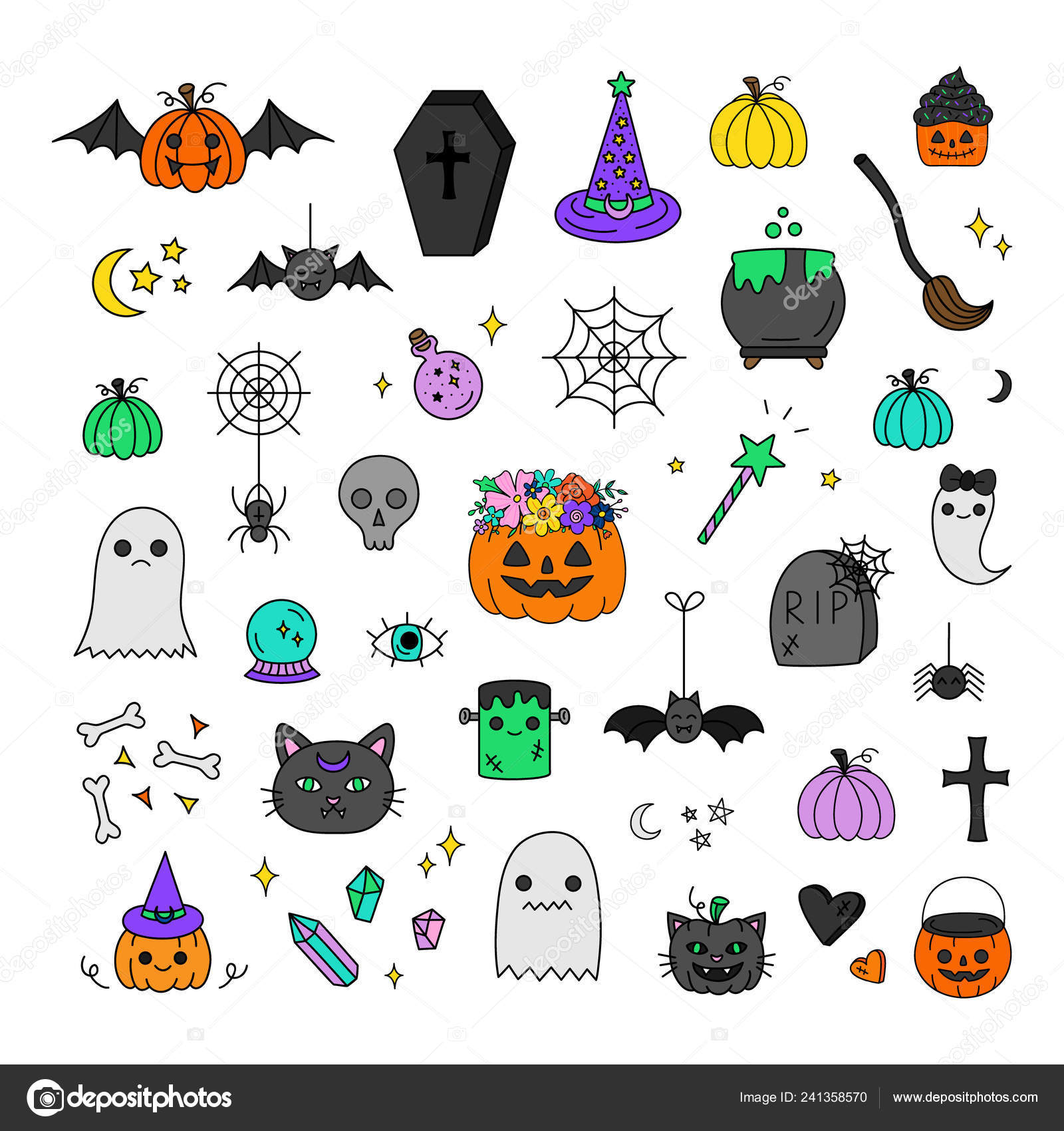 Premium Vector  Halloween the spookiest day hand drawn cartoon sticker  icon concept isolated illustration