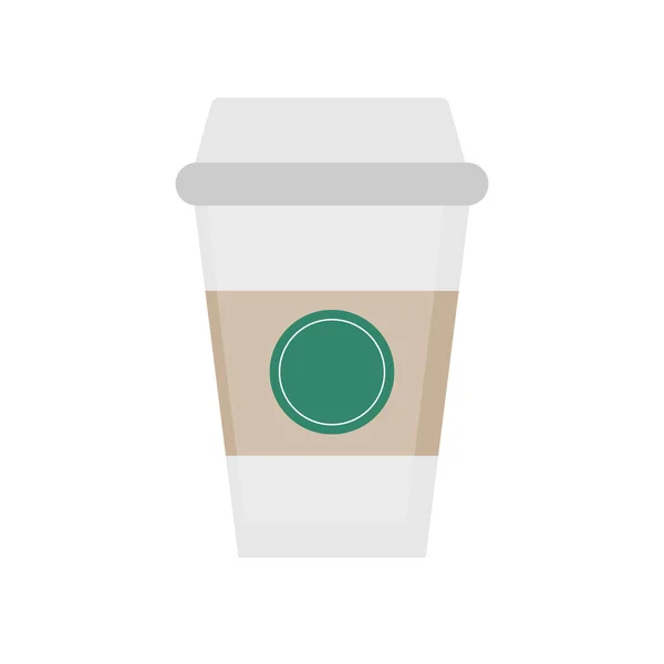 咖啡外卖杯 矢量插图绘图 咖啡杯去 孤立的图形图标或打印 — 图库矢量图片