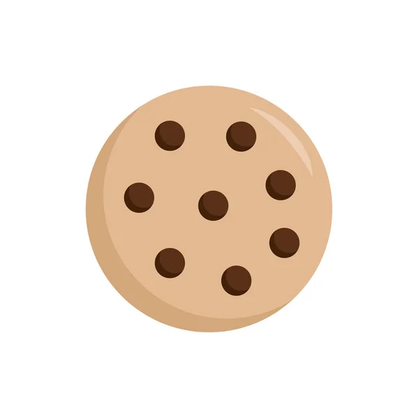 スウィートチョコレートチップクッキーベクターグラフィックイラスト 単離された — ストックベクタ