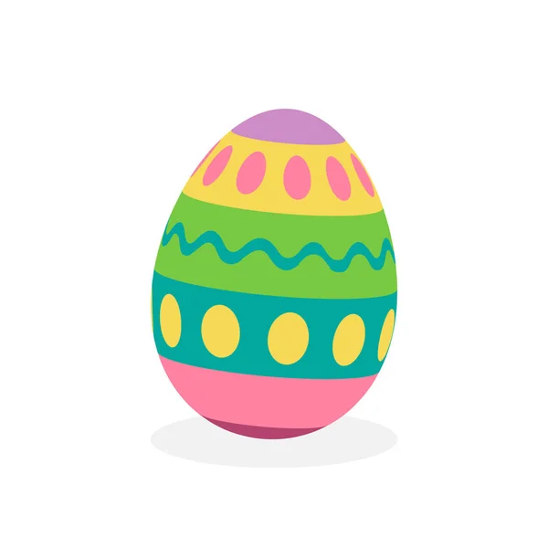 Colorido Huevo Pascua Tradicional Pintado Ilustración Gráfica Vectorial Objeto Huevo — Vector de stock