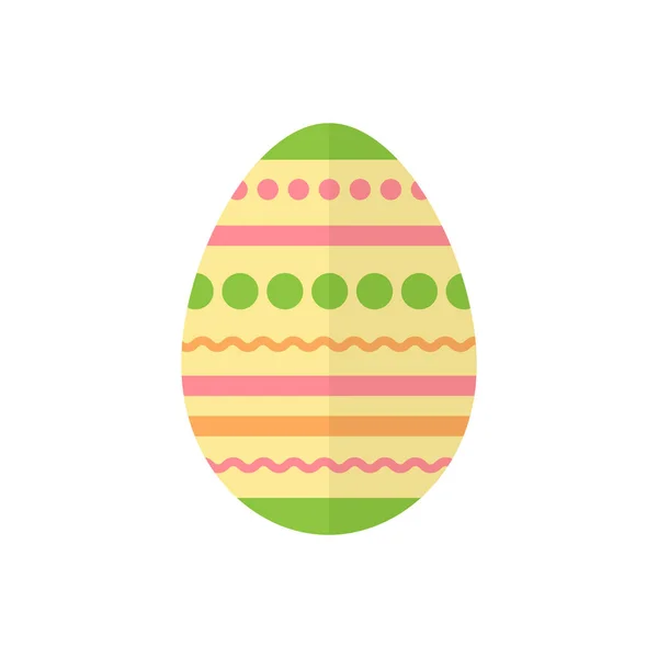 Huevo Pascua Con Patrón Icono Gráfico Vectorial Plano Ilustración Colorido — Vector de stock