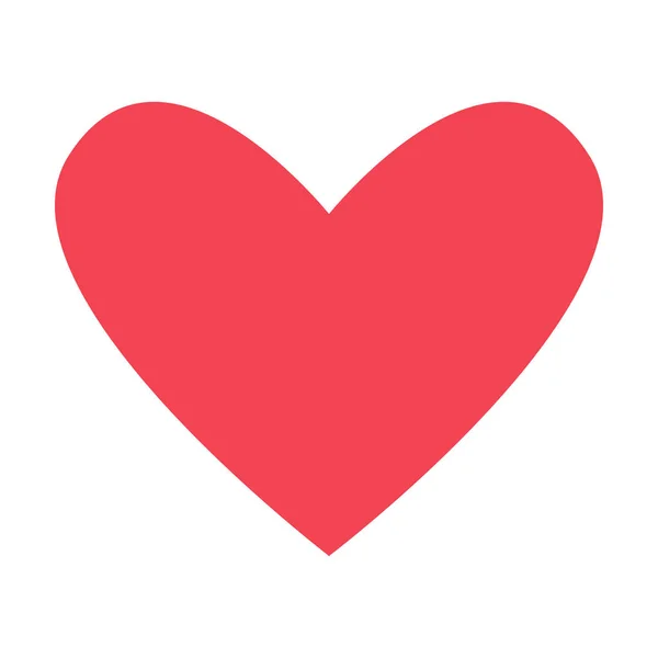 Einfache Rote Rosa Herzform Vektorillustration Zeichnung — Stockvektor