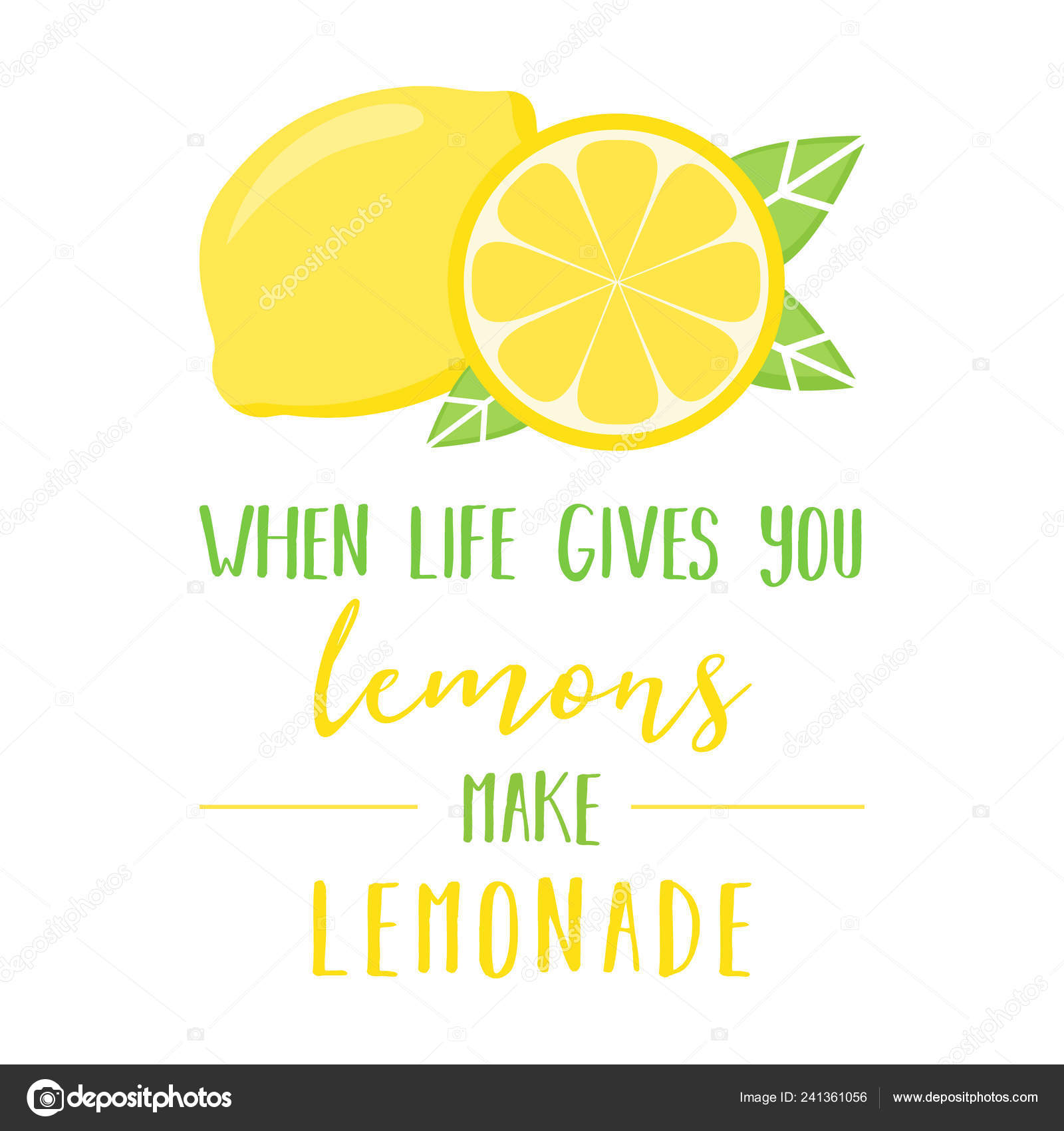 Download Life Gives You Lemons Make Lemonade Quote Vector Graphic ...