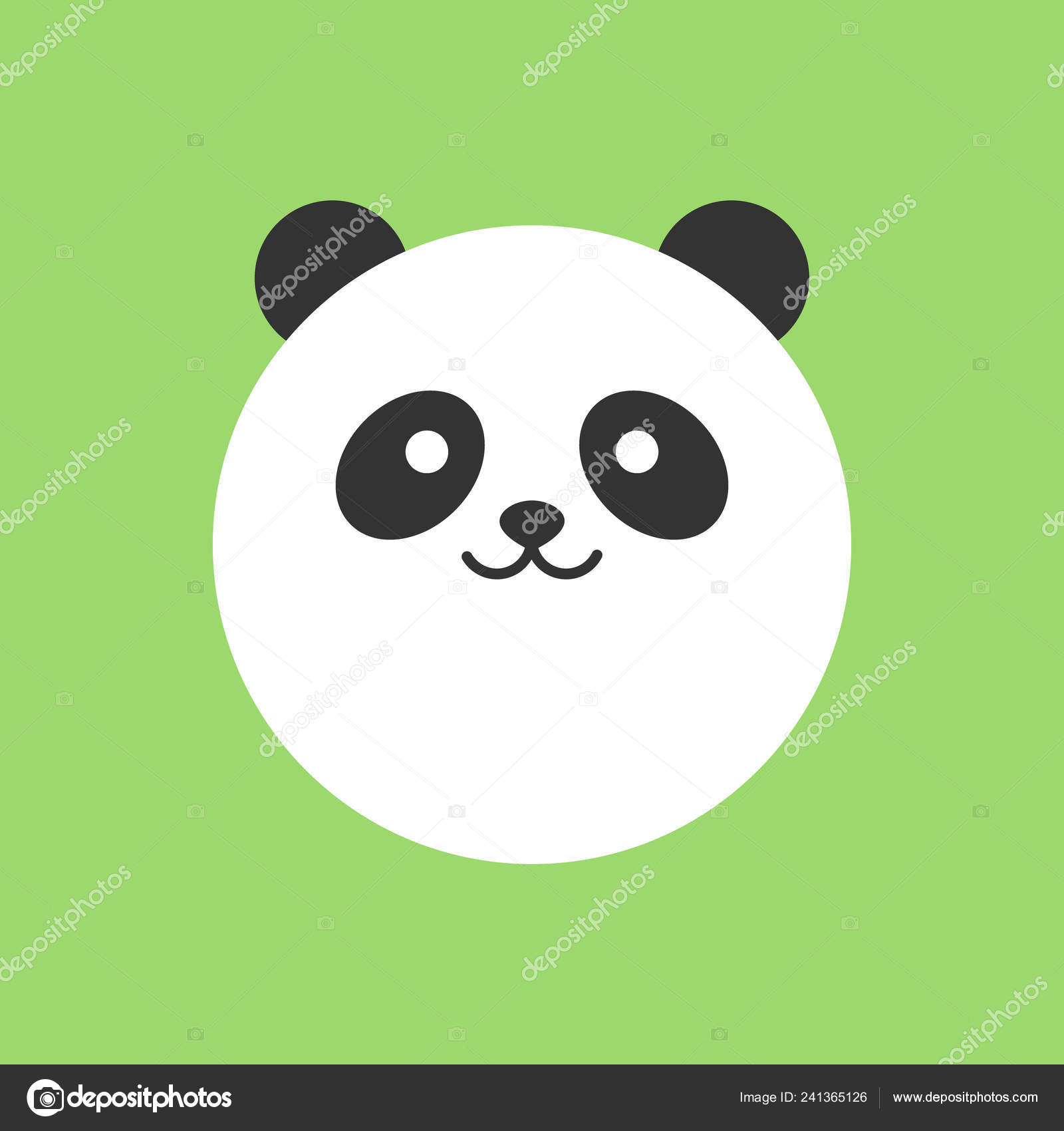 Desenho de panda rosto de animal selvagem desenho de cabeça de animal  gráfico vetorial