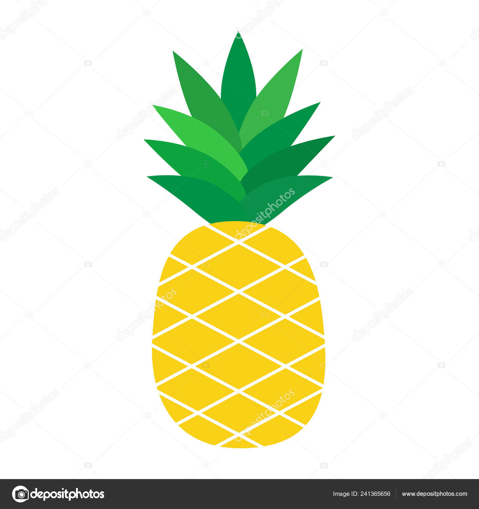 Desenho Animado Vetor Abacaxi Isolado Fundo Branco Ícone Gráfico Vetor de  stock de ©kiki.vagnerova@gmail.com 241365656, image size:1600x1700