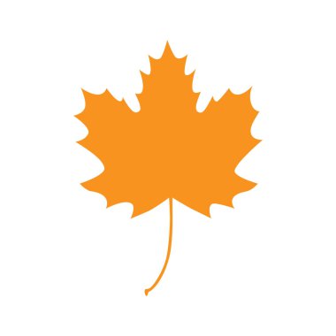Akçaağaç yaprak vektör düz simgesi, beyaz arka planda izole. Sonbahar turuncu akçaağaç yaprak grafik baskı veya model, illüstrasyon.