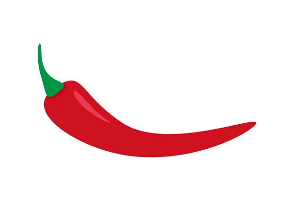 Illustration Vectorielle Piment Rouge Icône Dessin Piment Isolé Sur Fond — Image vectorielle