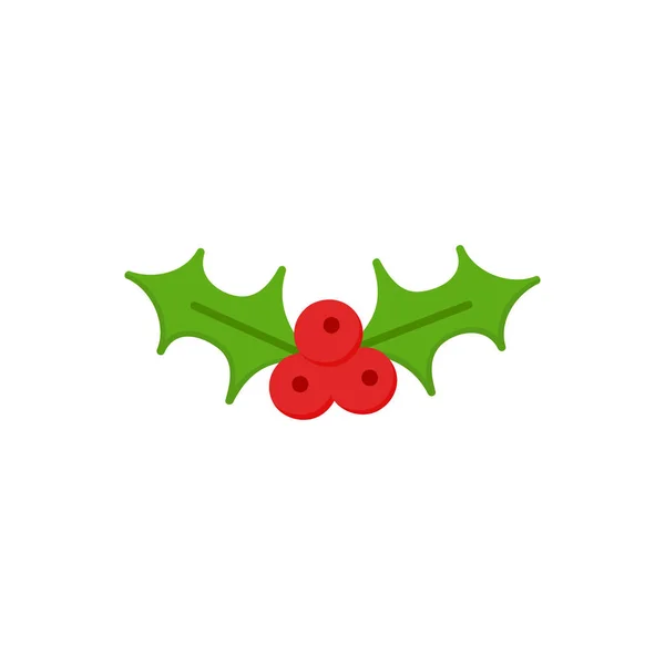 Vánoční Ikonka Vánočním Jmelí Sváteční Sezonní Dovolená Vybavuju Jmelí Symbol — Stockový vektor