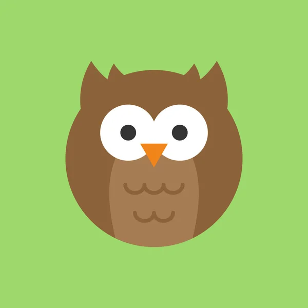 Ikona Vektorové Grafiky Hlava Ptačí Zvířecí Hlavy Ilustrace Izolované Zeleném — Stockový vektor