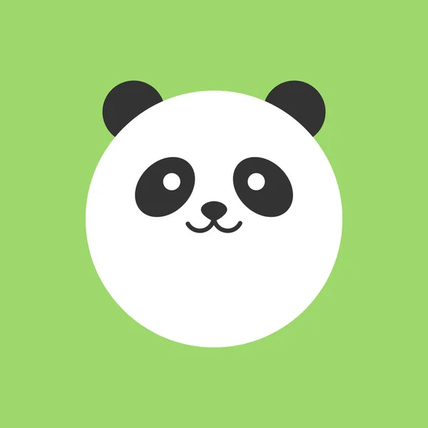 Schattige Panda Ronde Vector Graphic Icon Panda Bear Dier Hoofd — Stockvector