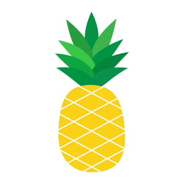 Pineapple Vector Cartoon Illustration Isolated White Background Graphic Icon — Stock Vector