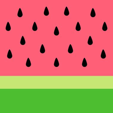 Karpuz vektörel arka plan. Afiş, kart veya poster için yaz karpuz basit grafik arka plan.