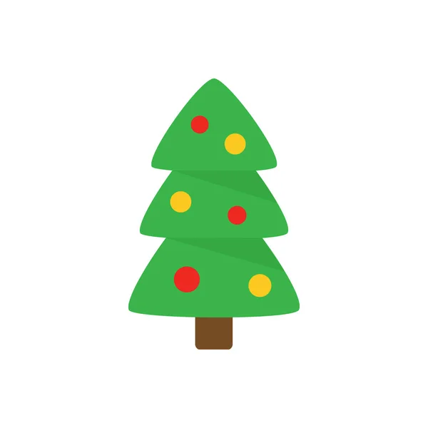 Weihnachtsbaum Mit Ornamenten Festliche Weihnachtsbaum Vektorgrafik Symbol Grüner Weihnachtsbaum Mit — Stockvektor