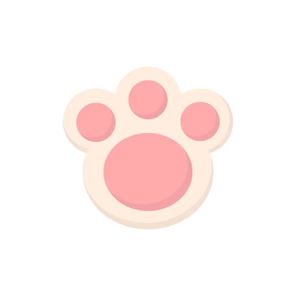 Easter Bunny Paw Cookie Vectorillustratie Schattig Roze Dierlijke Paw Pictogram — Stockvector