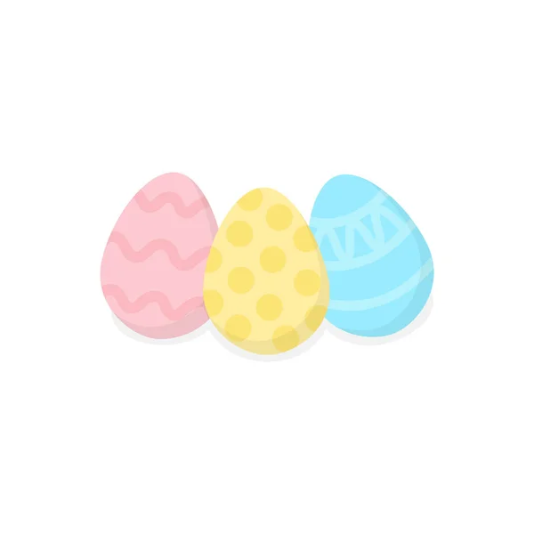 Colorido Huevo Pascua Ilustración Gráfica Vectorial Tarjeta Felicitación Tres Huevos — Vector de stock