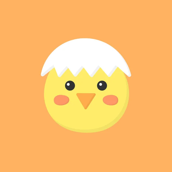 Schattige Kleine Chick Vector Grafische Illustratie Pasen Thema Gele Kip — Stockvector