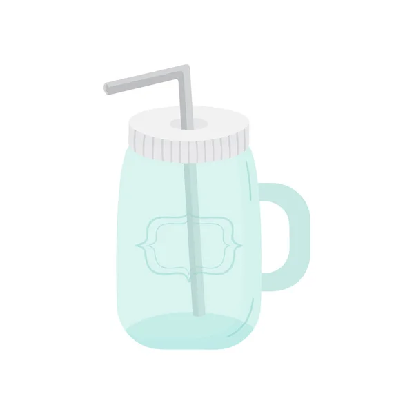 Glas Drink Vektor Illustration Grafik Handgezogenes Umweltfreundliches Null Abfallgefäß Mit — Stockvektor