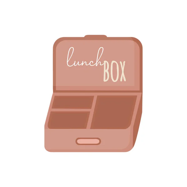 Lunch Box Container Vector Illustration Graphic Hand Drawn Environment Friendly — Stock Vector