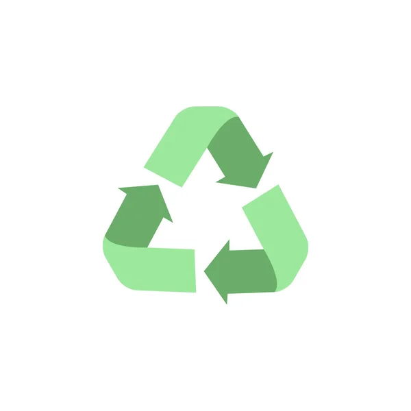 Reciclar Icono Gráfico Ilustración Vectorial Verde Cero Residuos Logotipo Respetuoso — Vector de stock