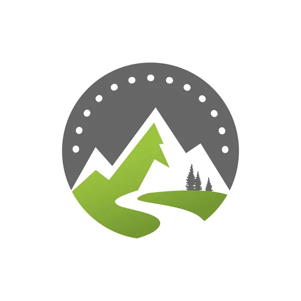 Eenvoudig Schoon Bergen Logo Ontwerp Vector Afbeelding — Stockvector